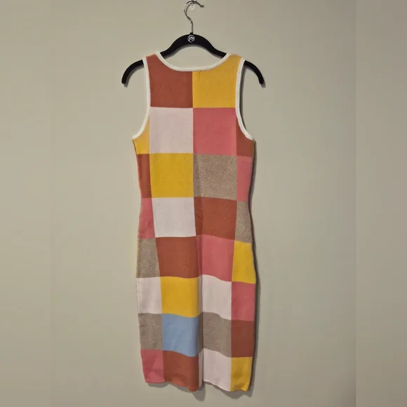 ANDREE BY UNIT Color Block Sleeveless Midi Dress Size Medium - Picture 4 of 5